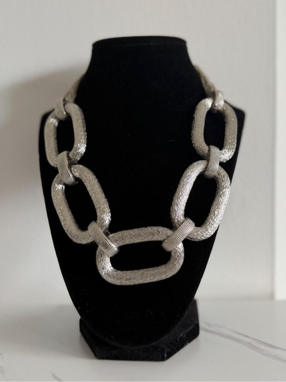 Silver Chunky Link Statement Necklace - Women Jewelry